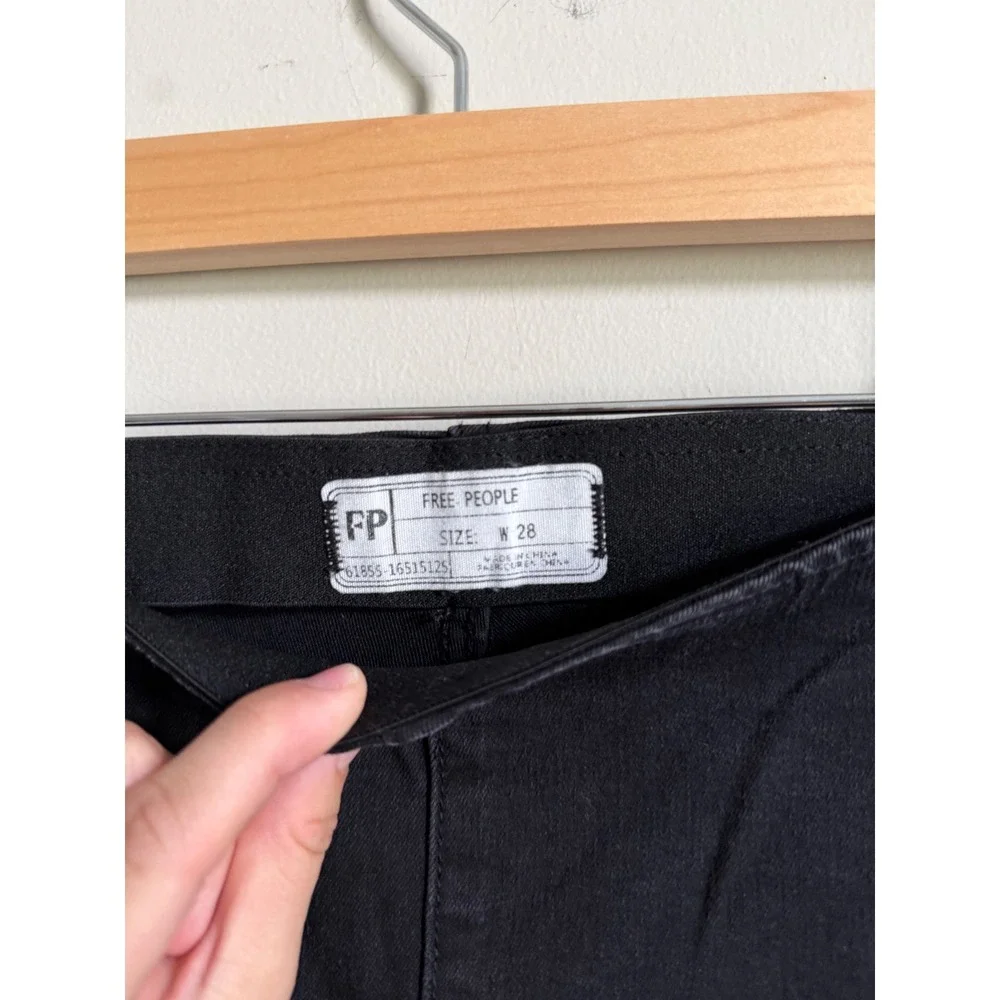 Free People We The Free Penny Pull On Flare Jeans Black Bell Bottom W28
